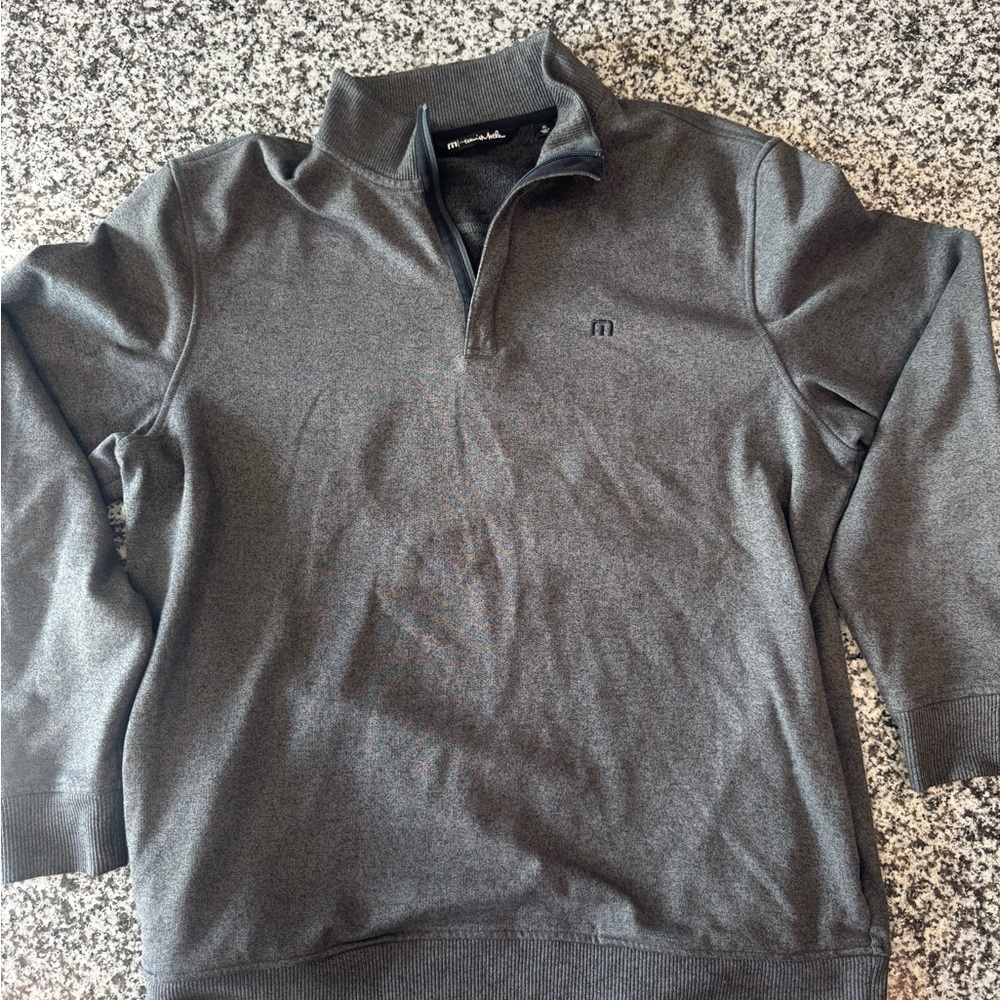 Travis Mathew Gray Quarter-Zip Sweatshirt